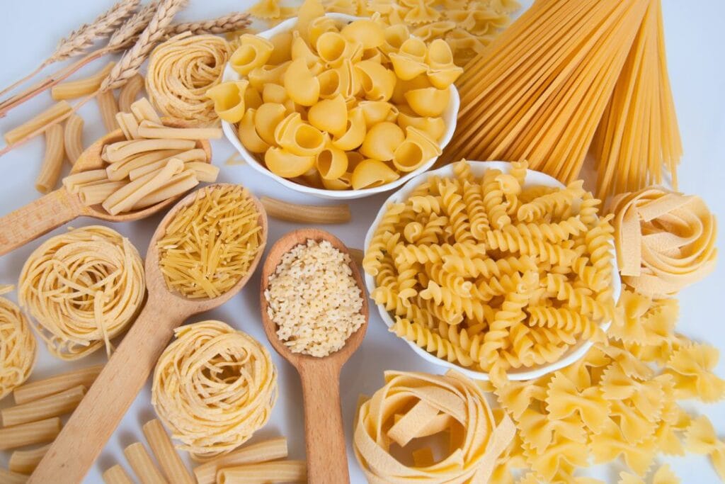 different kinds of pasta